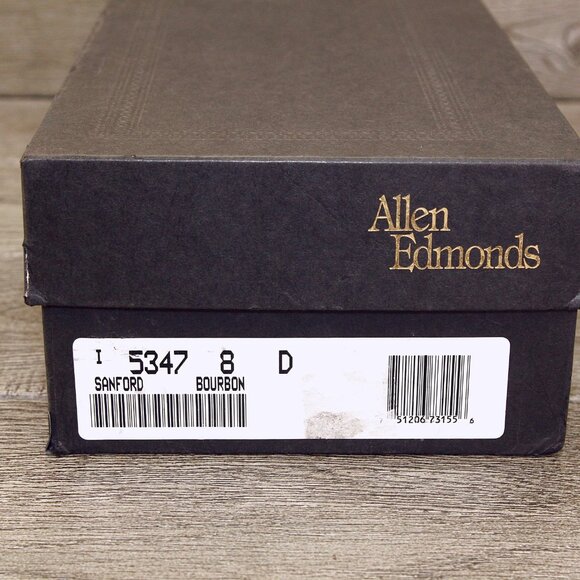 * NEW * $395 Allen Edmonds SANFORD 8 D Bourbon * add $15 new Cedar Trees - Picture 11 of 13